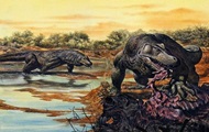 Первые аборигены воевали с гигантскими ящерами - ученые