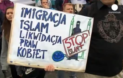 В ряде городов Польши прошли антимигрантские митинги