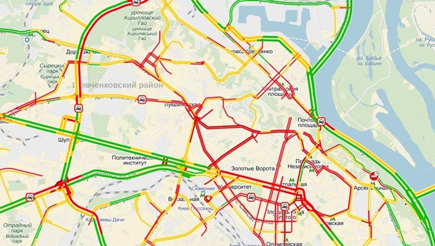 Снегопад в Киеве