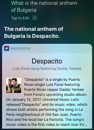 Siri   "Despacito"  