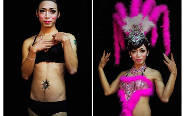 Группа китайских трансвеститов снялась в откровенной фотосессии