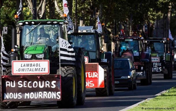 Франция пообещала своим фермерам многомиллионную помощь