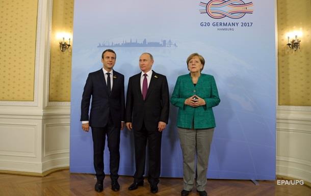 Меркель, Макрон и Путин за прекращение огня в АТО