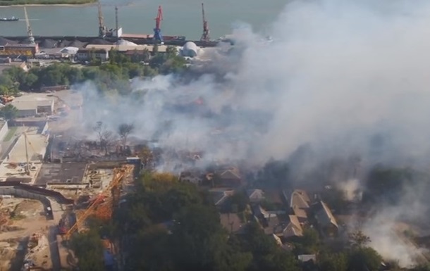Масштабный пожар в Ростове сняли с воздуха