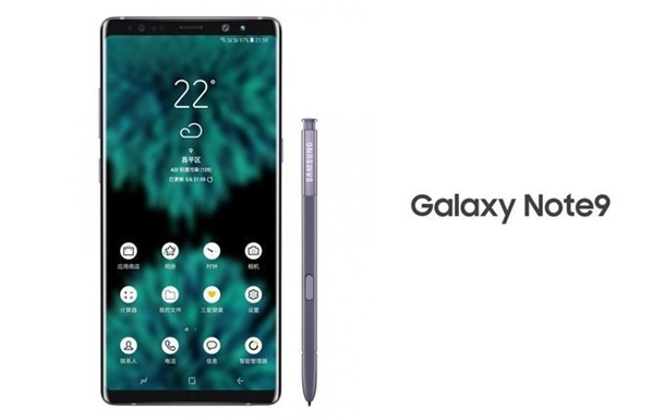 Galaxy Note 9  засветился  на новом рендере