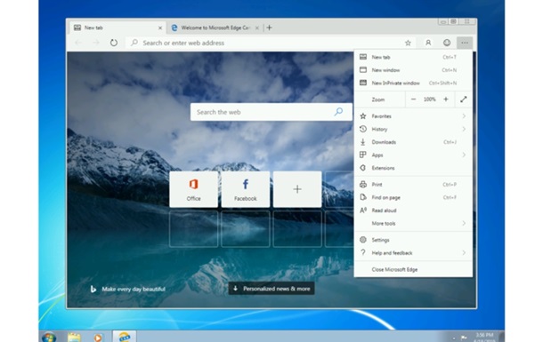 Браузер Microsoft Edge стал доступен для Windows 7 и 8