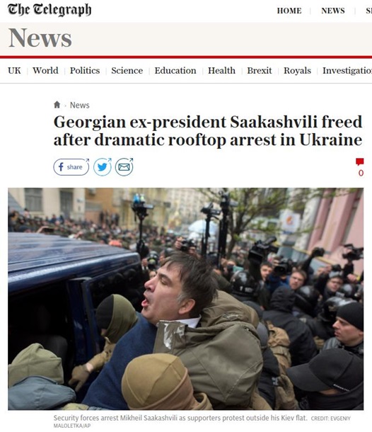 Ucraina: Momentul reținerii lui Saakașvili. Glume de la Kremlin și ironii de la Londra
