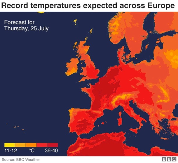 В Европу пришла вторая волна аномальной жары