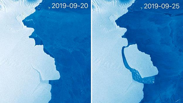 Крупнейший за последние 50 лет айсберг откололся от Антарктиды
