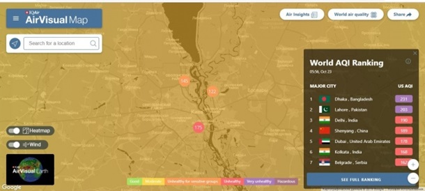 Загрязненность воздуха в Киеве превысила показатели Пекина