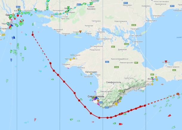 Опубликован маршрут освобожденных Россией кораблей