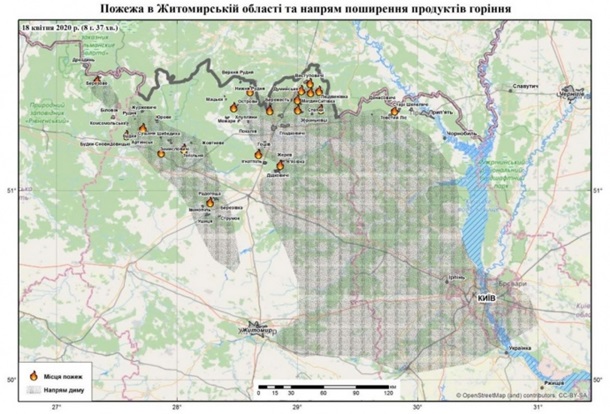 На Житомирщине лесной пожар уничтожил 40 домов На Житомирщине лесной пожар уничтожил 40 домов