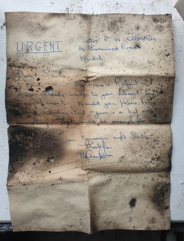 В Англии отыскали письмо Санте, написанное в 60-х