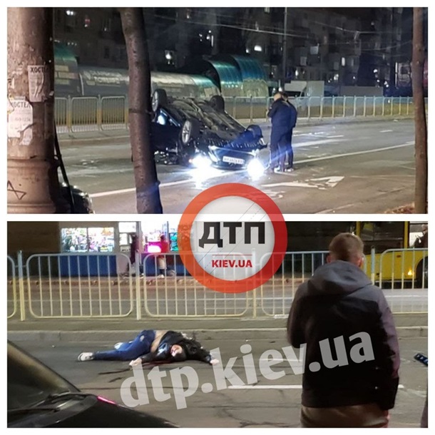 В Киеве убегавшего после драки мужчину сбило авто