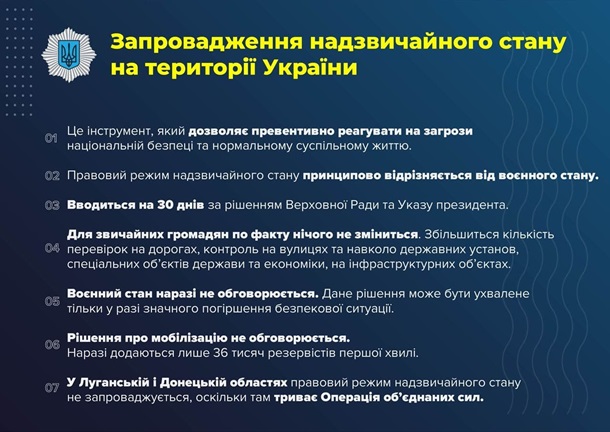 Рада одобрила введение чрезвычайного положения в Украине Рада одобрила введение чрезвычайного положения в Украине