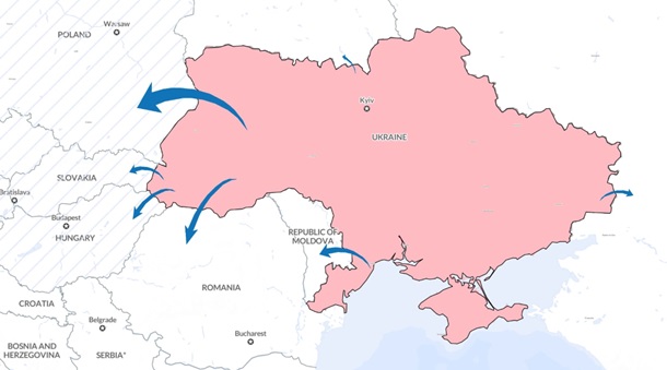 Количество украинских беженцев приближается к 4 млн., - ООН (КАРТА) 1