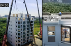 У Китаї показали будівництво багатоповерхівки за добу