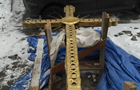 В Киеве с купола Софийского собора сдуло крест