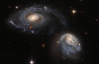 Hubble зробив фото двох взаємодіючих галактик