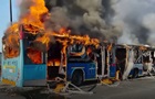В РФ підпалили парковку з автобусами - соцмережі