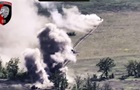 Появилось эффектное видео уничтожение колонны техники РФ