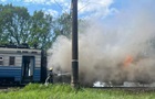 На Черкащині під час руху спалахнув електропоїзд