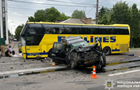 У Борисполі джип зіткнувся з автобусом, є загиблий і постраждалі