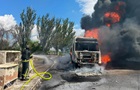 В Славянске дрон атаковал грузовик с топливом на АЗС