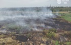 Под Одессой тлеют 8 гектаров камыша и травы