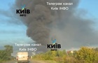 Під Броварами після атаки горять склади