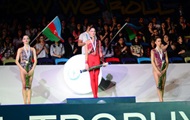 Как в Баку звучал гимн в честь 15-летней украинской гимнастки