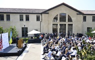 Zelensky spoke at Stanford University