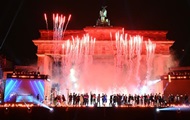 In Berlin, thousands of people did not wait for the festive fireworks