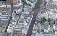 В Лондоне прошли протесты против иммиграции и в поддержку Палестины