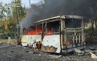 В Краматорске атакован автобус, 12 погибших