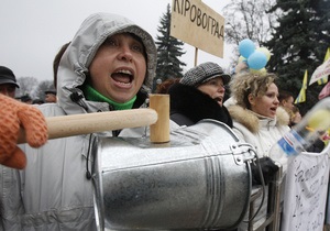 Предприниматели перекрыли движение в центре Киева