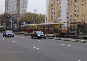 В Киеве горел трамвай
