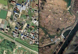 Японские города до и после землетрясения