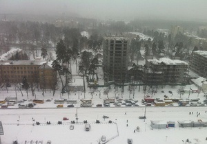новости киева - пробки - ситуация на дорогах - В борьбе со снежной стихией: на столичных дорогах четырехбальные пробки