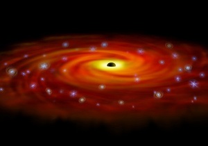 Ученые сфотографировали  плевок  черной дыры