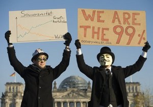 В Германии прошла акция протеста против финансовой политики властей