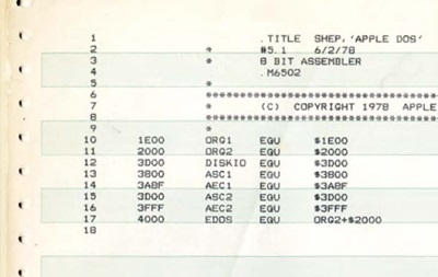 Музей комп ютерної історії оприлюднив вихідний код Apple DOS
