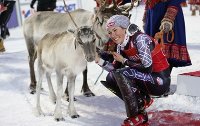 В Финляндии горнолыжникам за победу подарили северных оленей