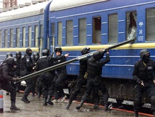 В России разбили окна поезда Москва-Сумы