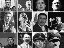 В Крыму сожгли портреты Саакашвили и Гитлера