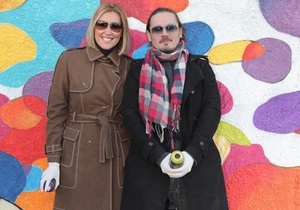 Фагот и Клочкова приобщились к созданию огромного граффити в центре Киева