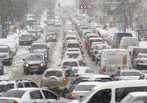 Сегодня утром в Киеве были зафиксированы рекордные в этом году пробки