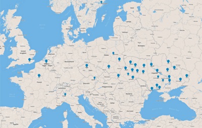 Для мітингувальників створили інтерактивну карту євромайданів