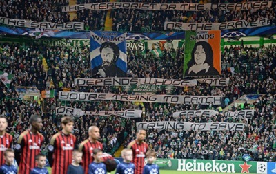 Селтик оштрафовали за политические баннеры на матче Лиги чемпионов