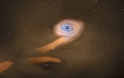Астрономи відкрили пов язану пару надмасивних чорних дір